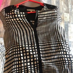 Black and white blouse